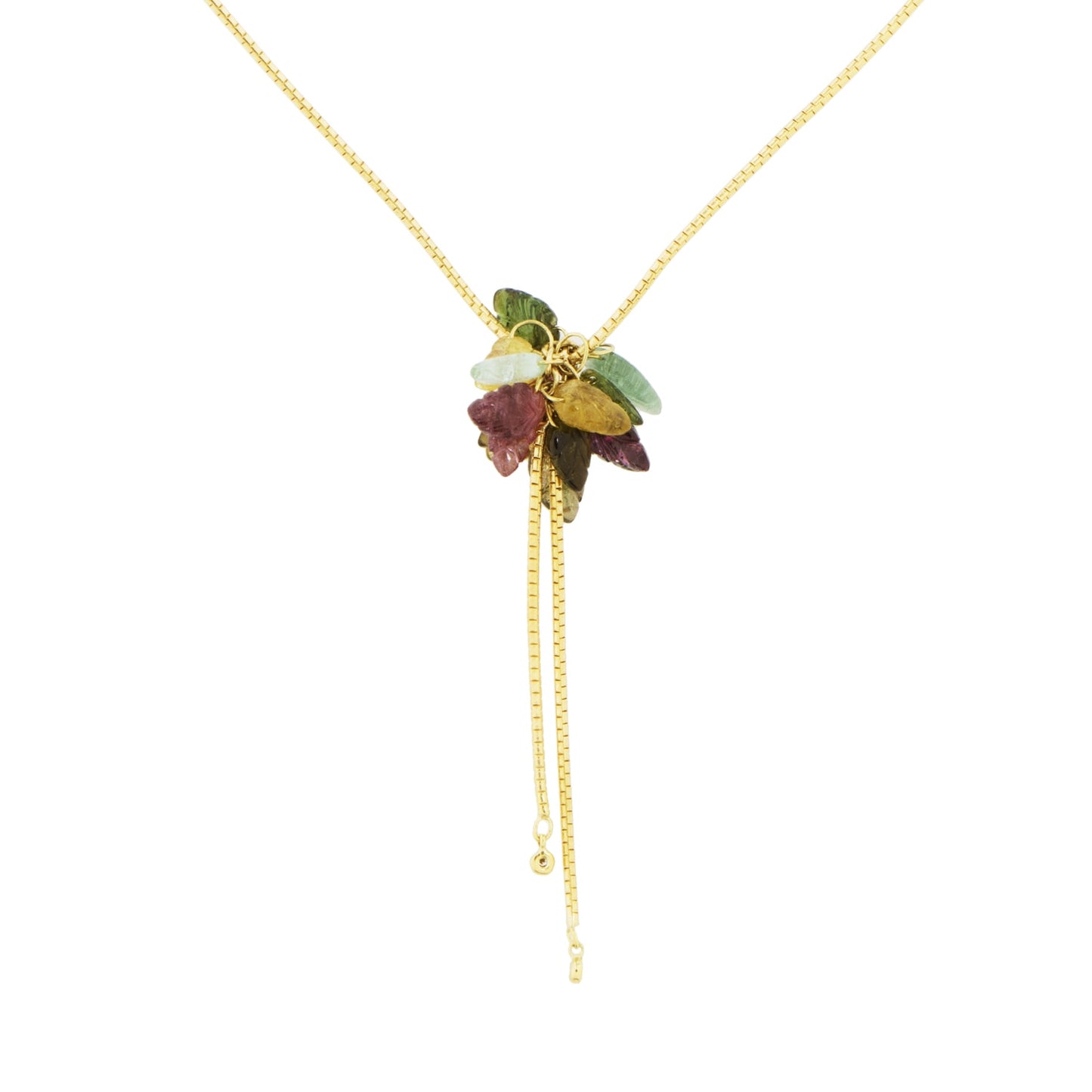 Colar gravatinha H.stern com turmalinas e diamantes em ouro