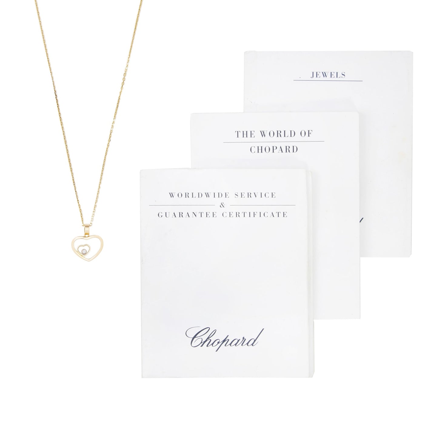 Colar coração Chopard com diamante em ouro