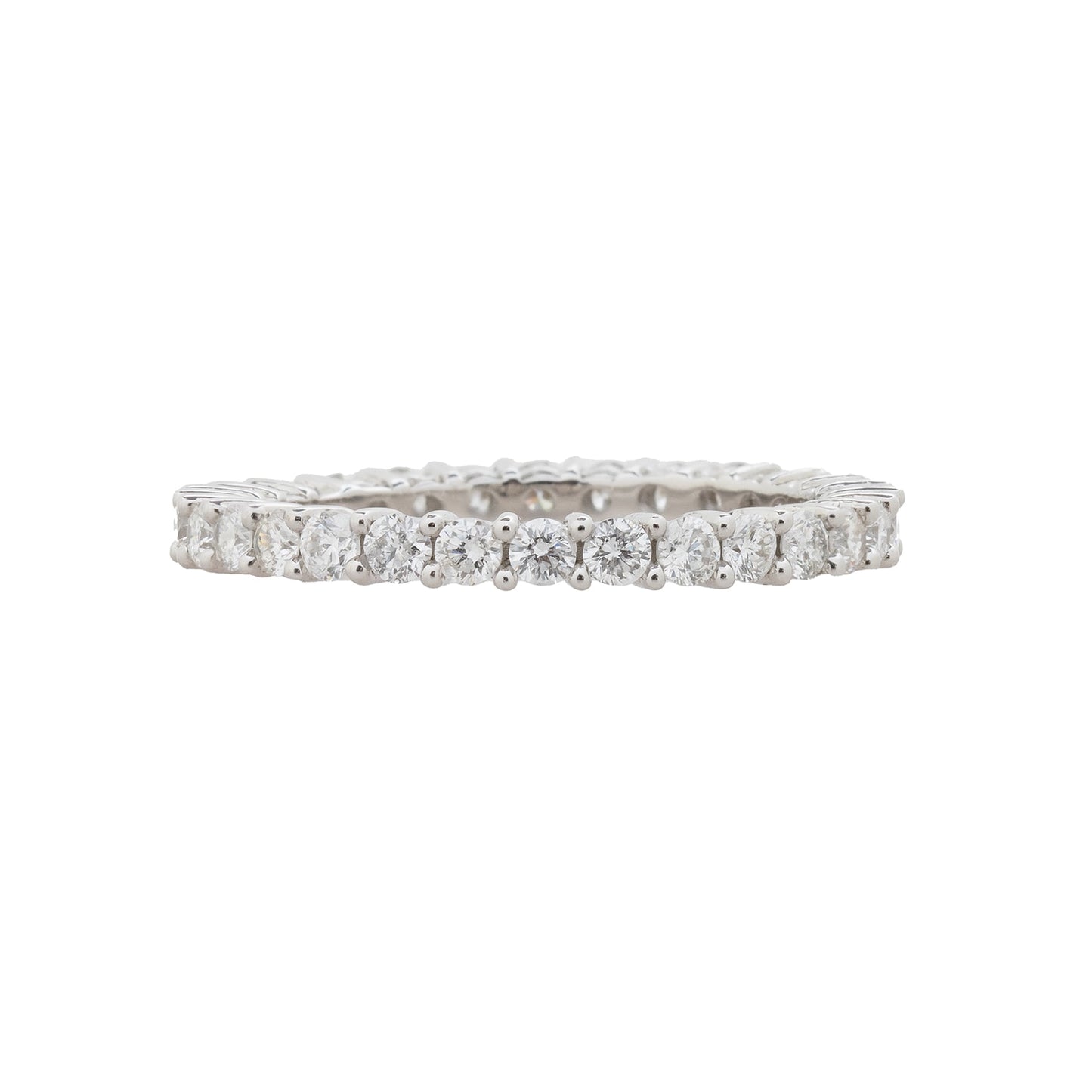 Aliança inteira com 1,2 ct de diamantes em ouro