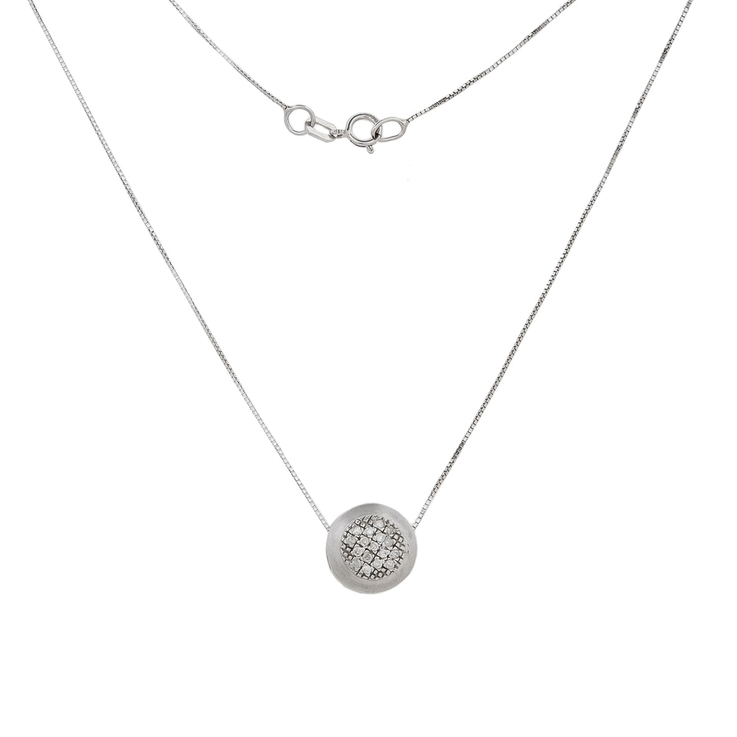 Colar berloque com diamantes em ouro