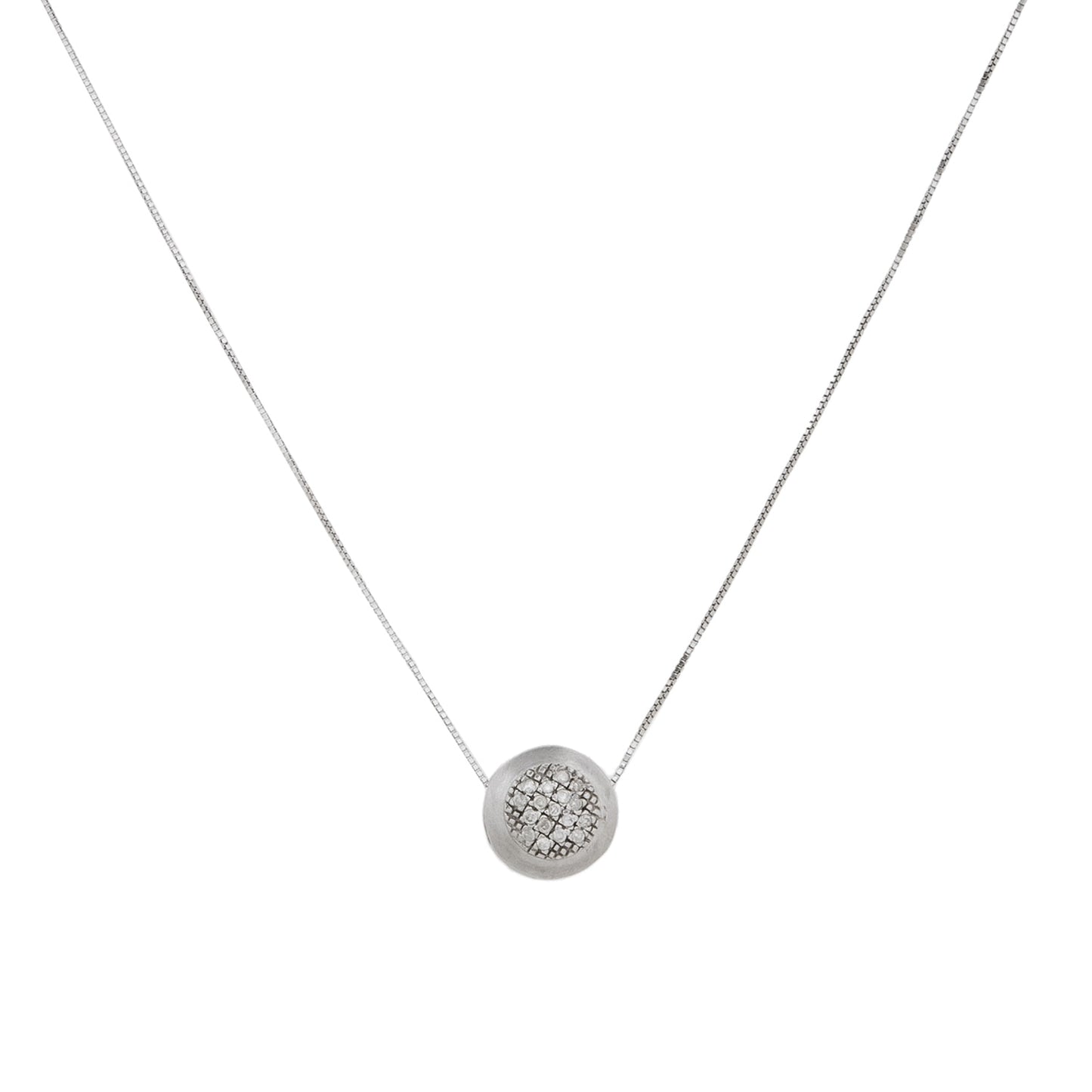 Colar berloque com diamantes em ouro