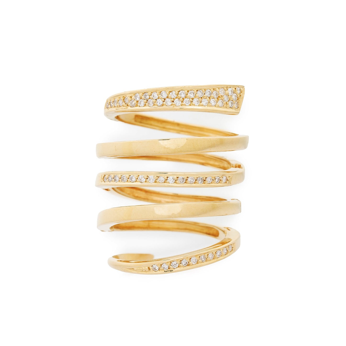 Anel maleável com 0,29 ct de diamantes em ouro