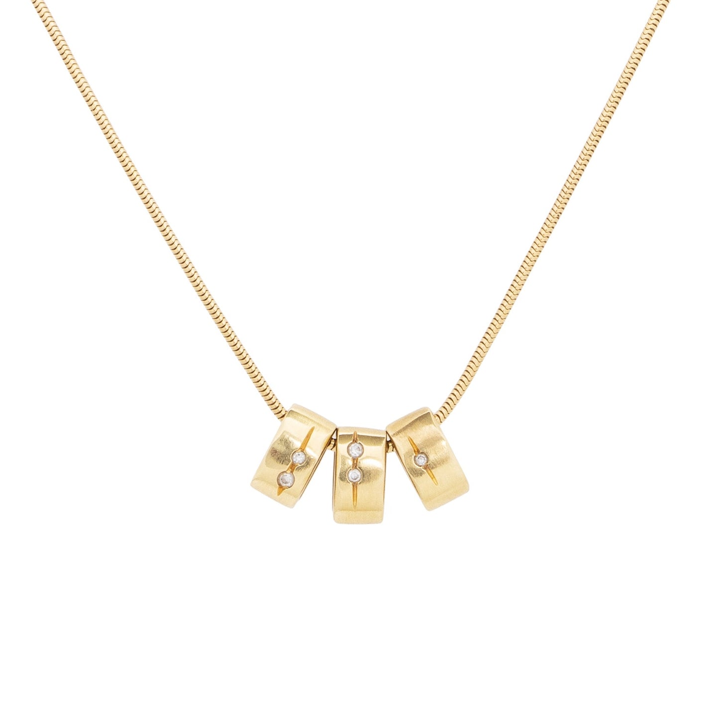 Colar berloque H.Stern com diamantes em ouro