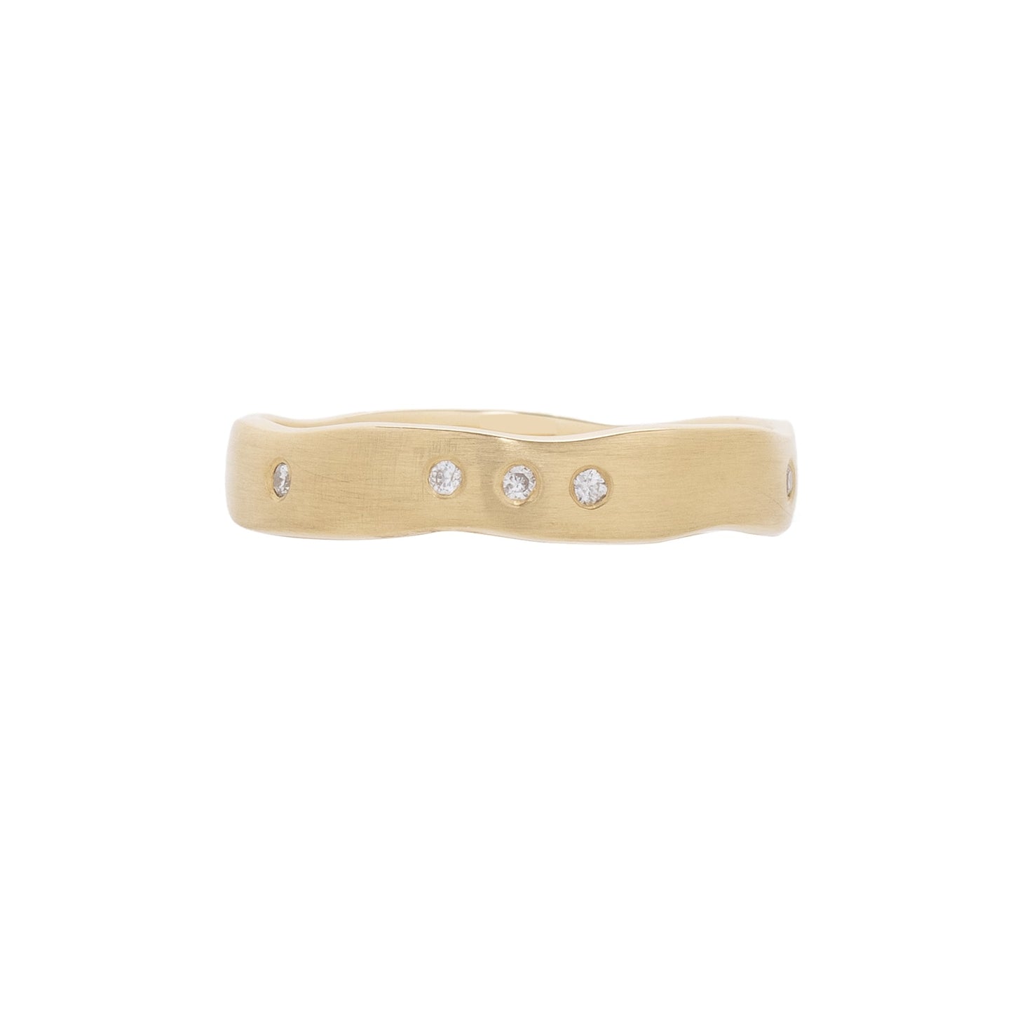 Aliança H.Stern coleção code com 0,04 ct de diamantes em ouro