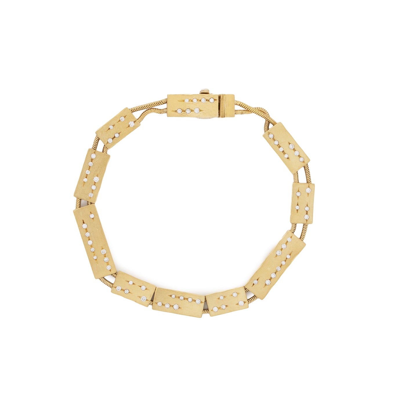 Pulseira H.Stern Code com 0,41 ct de diamantes em ouro amarelo