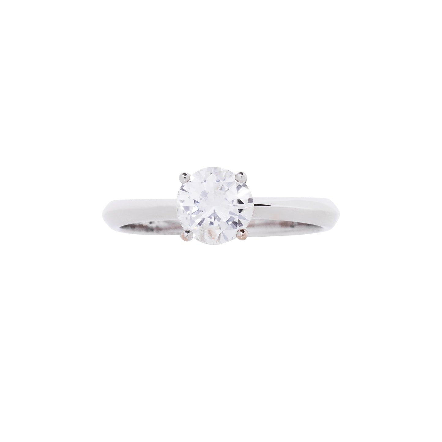 Anel solitário com 0,95 ct de diamante em ouro