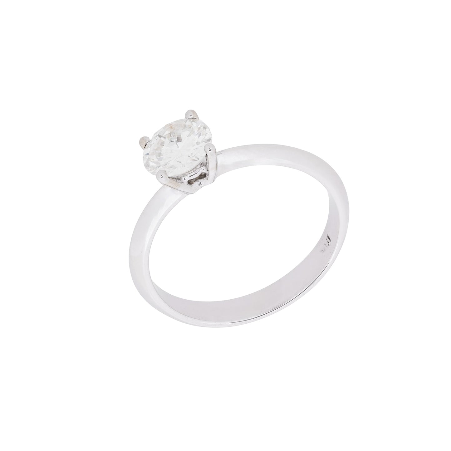 Anel solitário com 0,95 ct de diamante em ouro