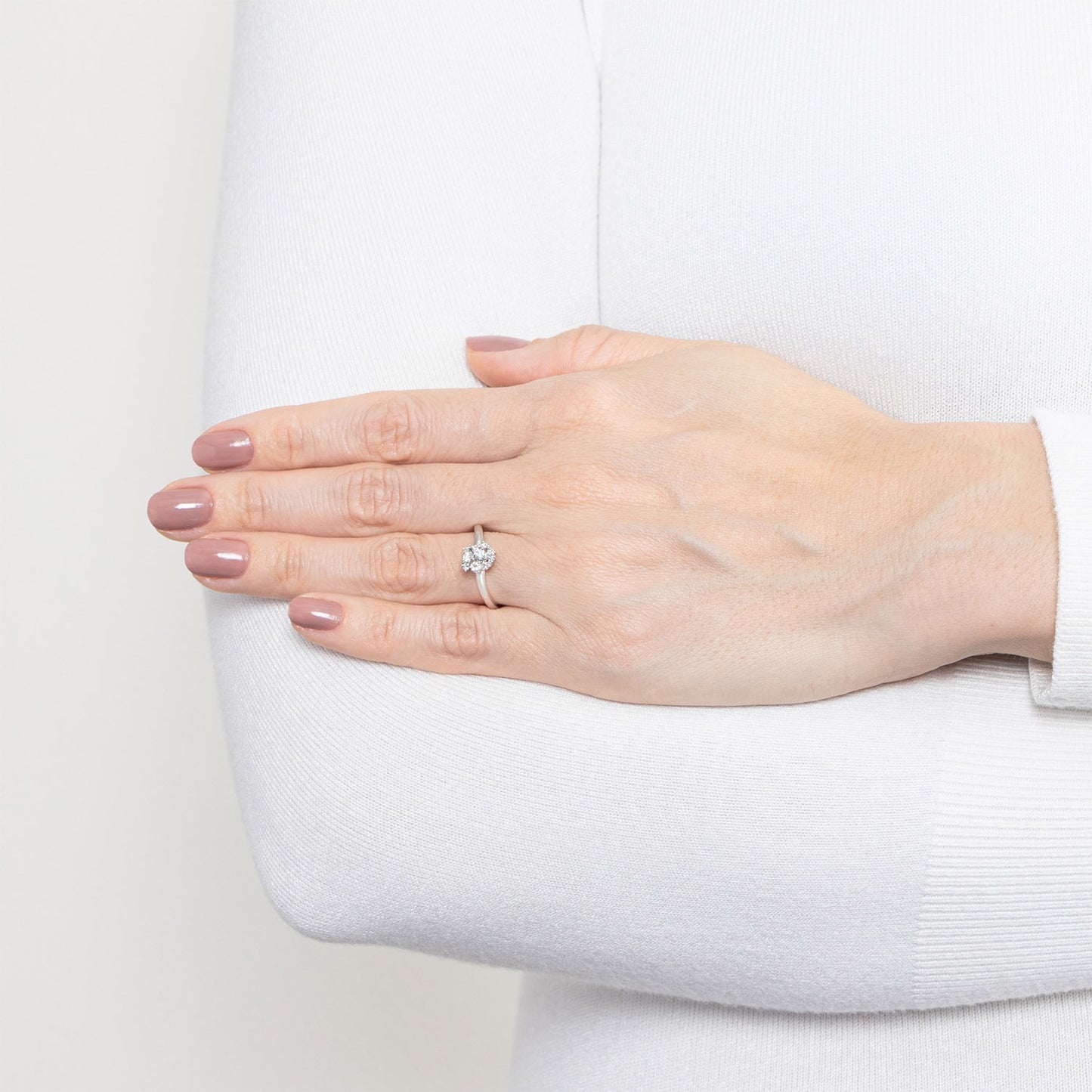 Anel design com 0,31 ct de diamantes em ouro