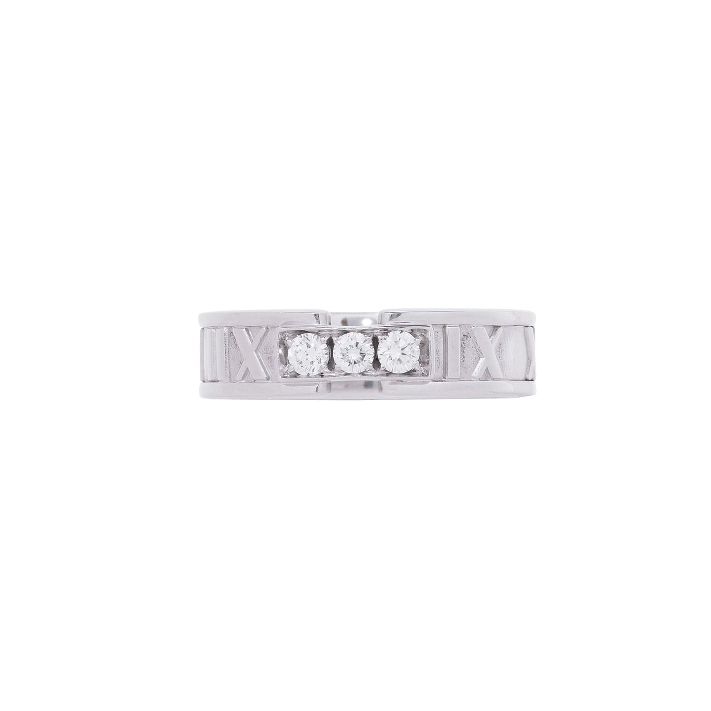 Anel Tiffany & Co Atlas com 0,27 ct de diamantes em ouro