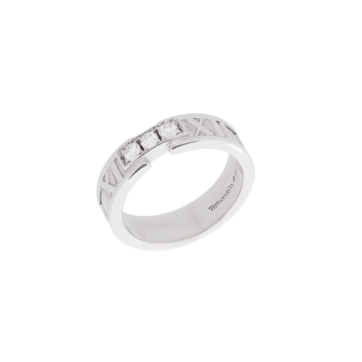 Anel Tiffany & Co Atlas com 0,27 ct de diamantes em ouro