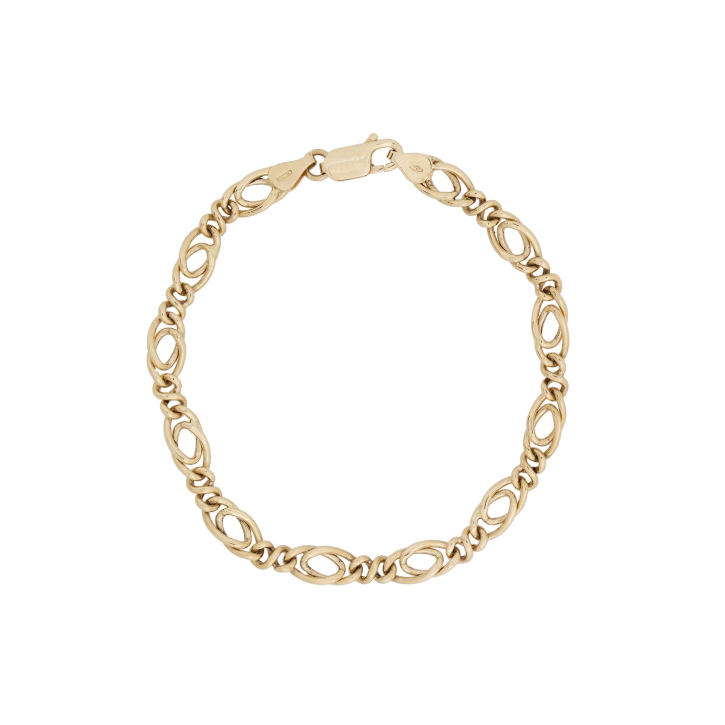 Pulseira maleável com 21,5 cm em ouro