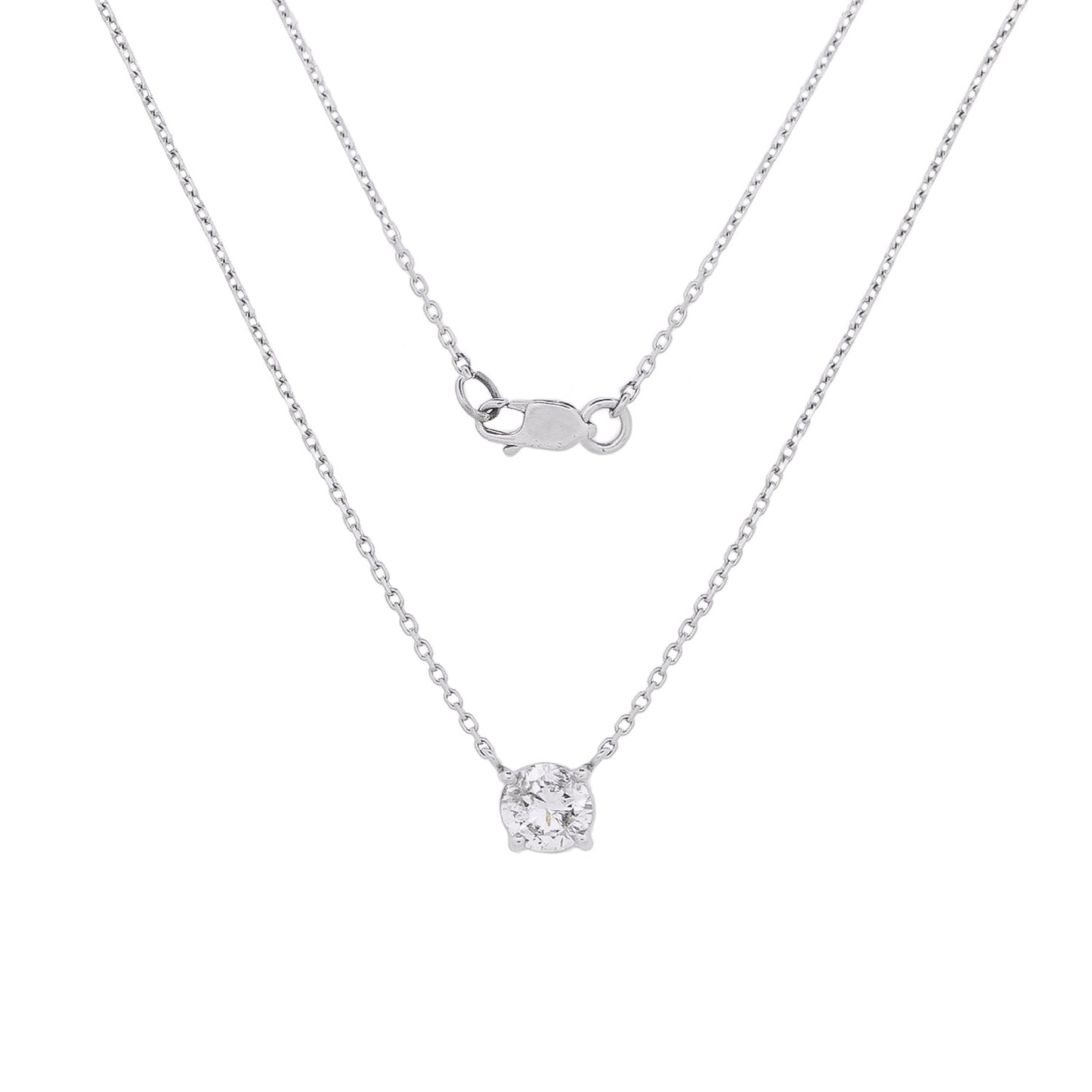 Colar ponto de luz com 0,69 ct de diamante em ouro