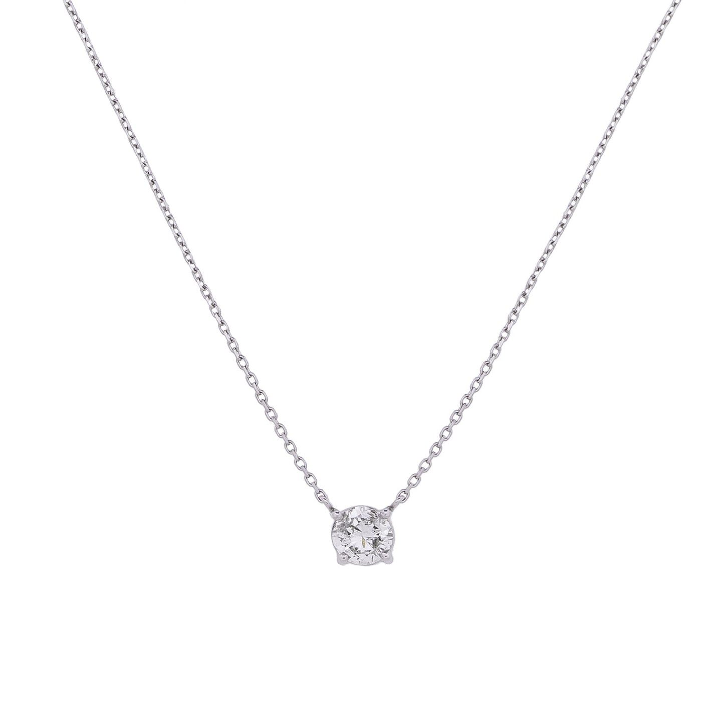 Colar ponto de luz com 0,69 ct de diamante em ouro