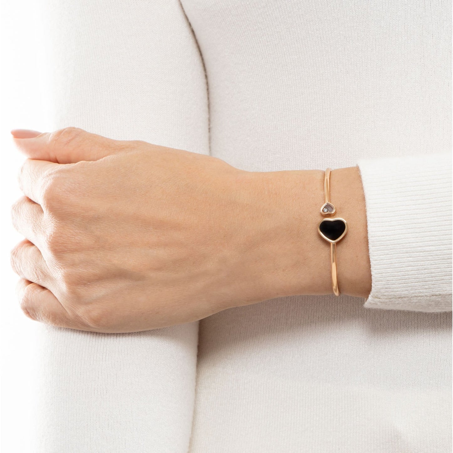 Bracelete Chopard com ônix e diamante em ouro