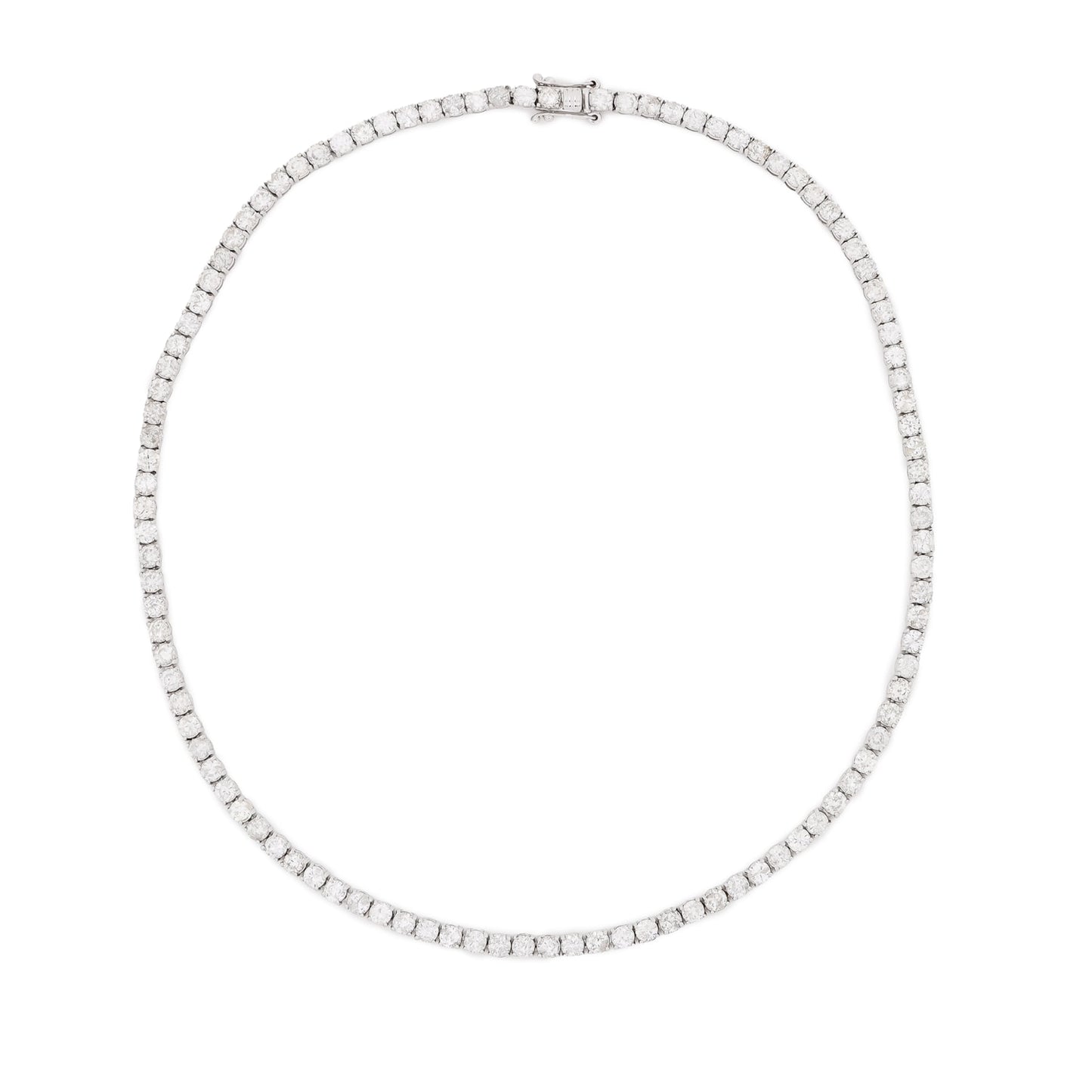 Colar riviera com 18,69 ct de diamantes em ouro branco