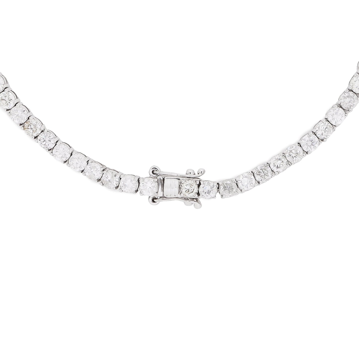 Colar riviera com 18,69 ct de diamantes em ouro branco