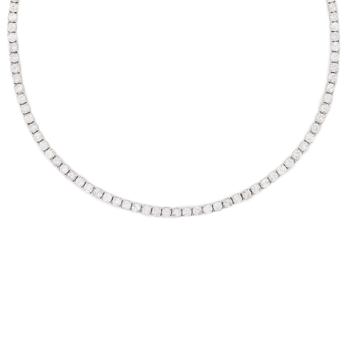 Colar riviera com 18,69 ct de diamantes em ouro branco