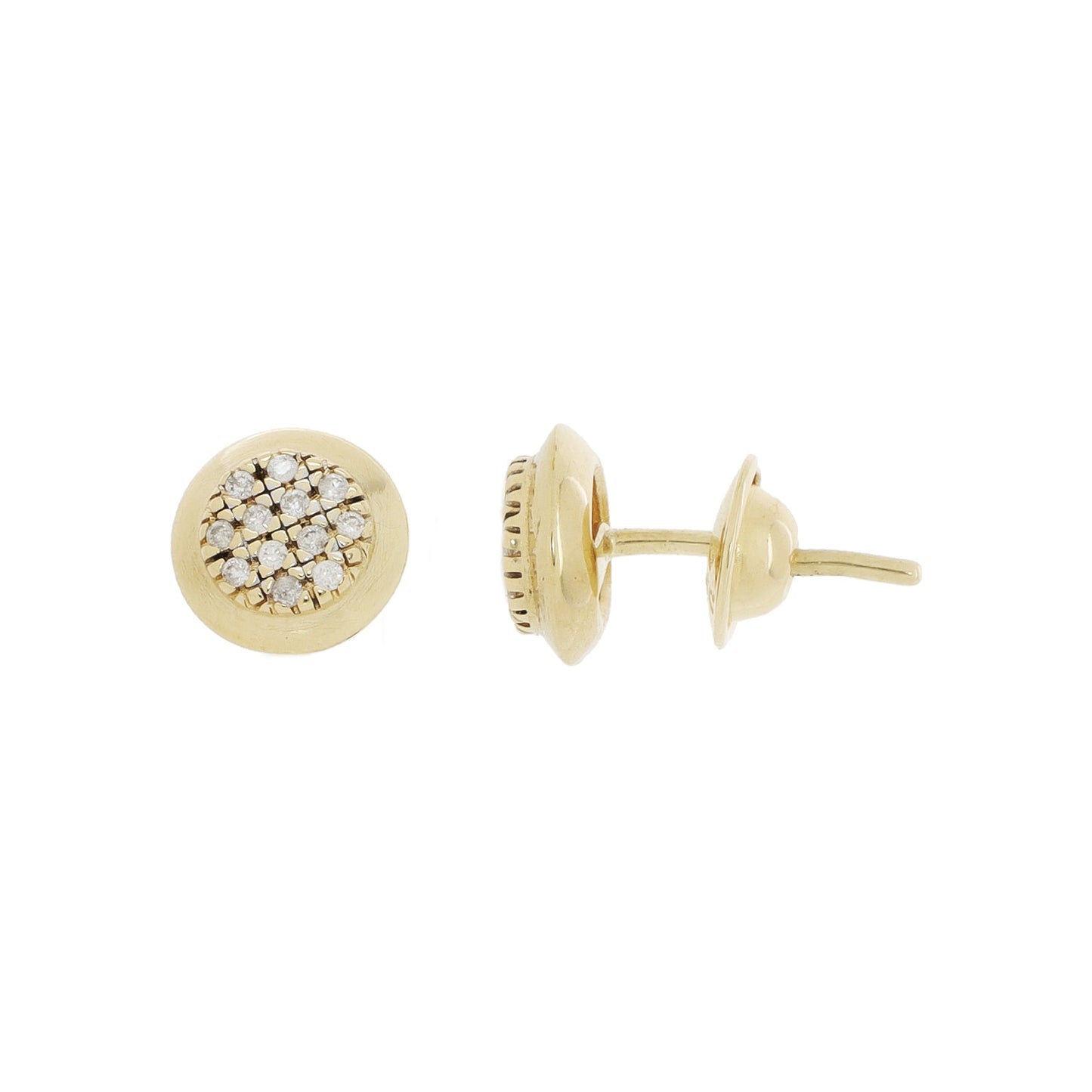 Brinco Vivara pavê com 0,16 ct de diamantes em ouro amarelo