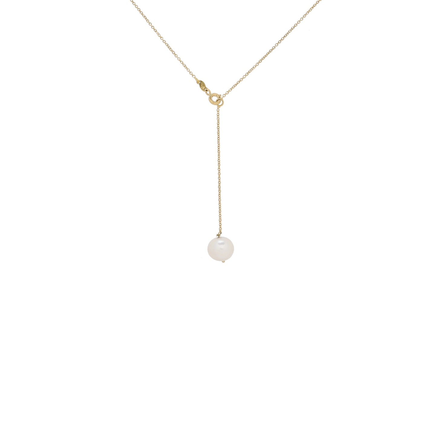 Colar longo com rubis, pérolas e 0,50 ct de diamantes em ouro