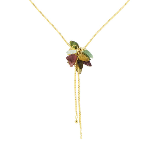 Colar gravatinha H.stern com turmalinas e diamantes em ouro