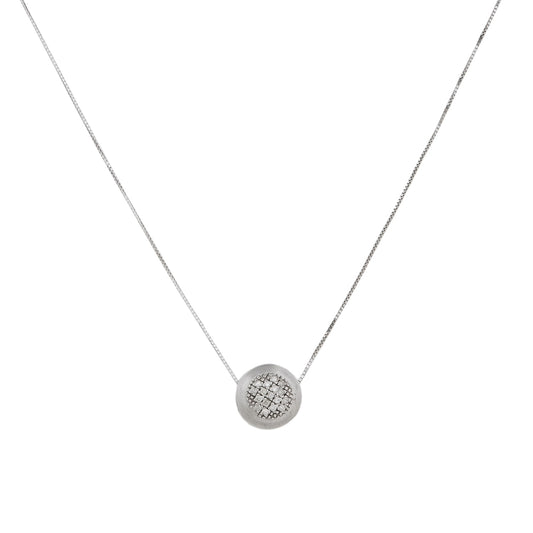 Colar berloque com diamantes em ouro