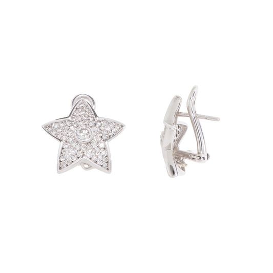 Brinco Ear Clip estrela com 1,46 ct de diamantes em ouro