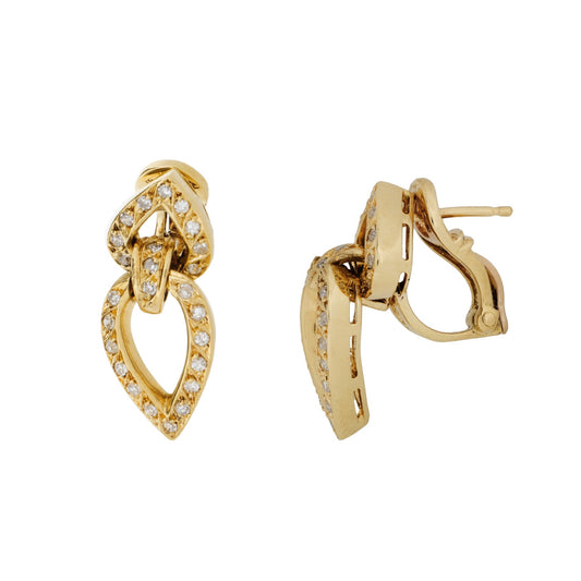 Brinco ear clip com 0,54 ct de diamantes em ouro