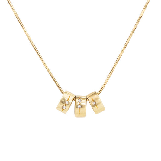 Colar berloque H.Stern com diamantes em ouro