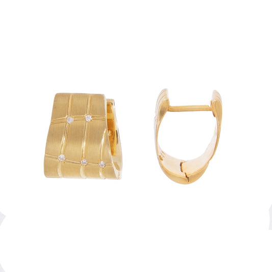 Brinco argola H.Stern com 0,05 ct de diamantes em ouro