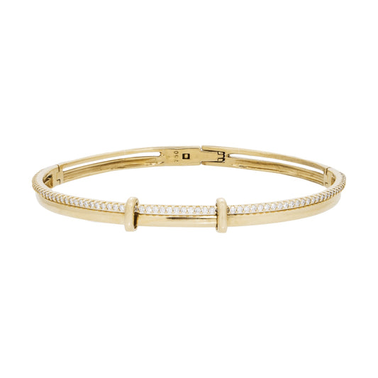 Pulseira bracelete com 0,77 ct de diamantes em ouro