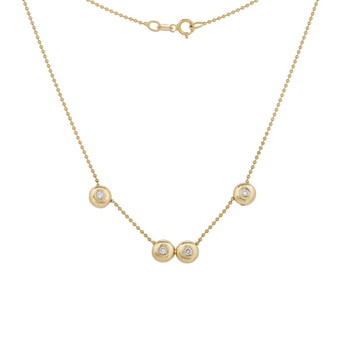 Colar ponto de luz com 0,20 ct de diamantes em ouro
