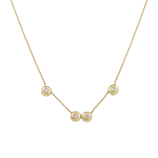 Colar ponto de luz com 0,20 ct de diamantes em ouro
