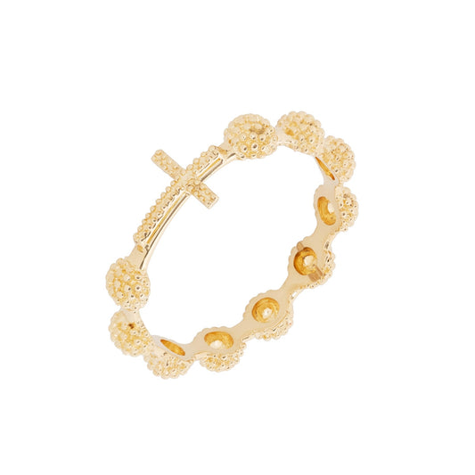 Anel design cruz em ouro