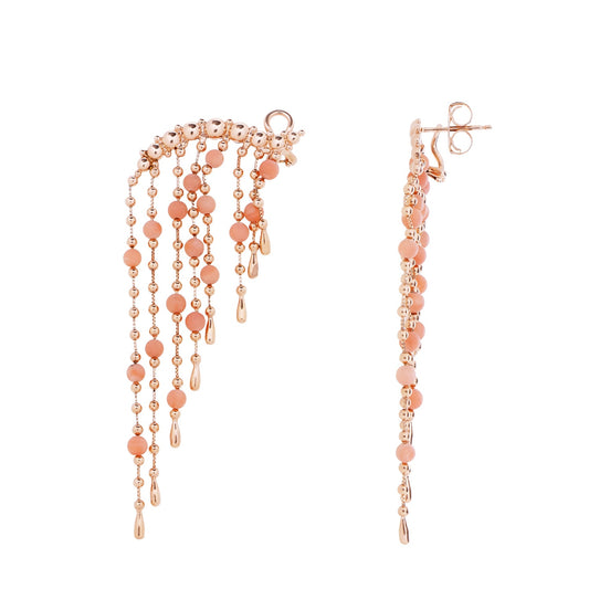 Brinco ear cuff Carla Amorim com corais em ouro