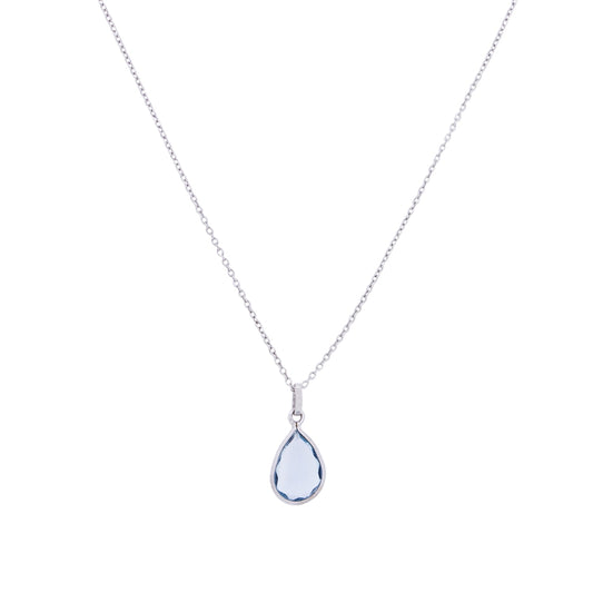 Colar H.Stern facetados com diamante e tópazio azul em ouro