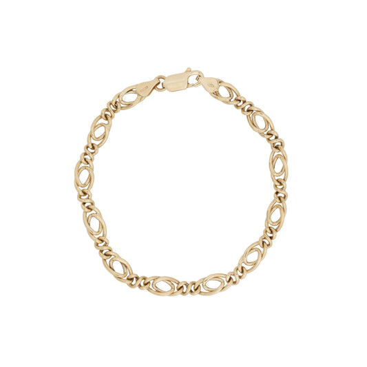 Pulseira maleável com 21,5 cm em ouro
