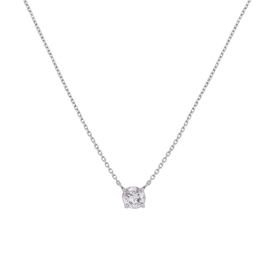 Colar ponto de luz com 0,69 ct de diamante em ouro