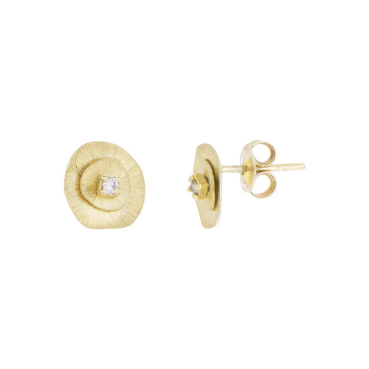 Brinco stud em ouro amarelo