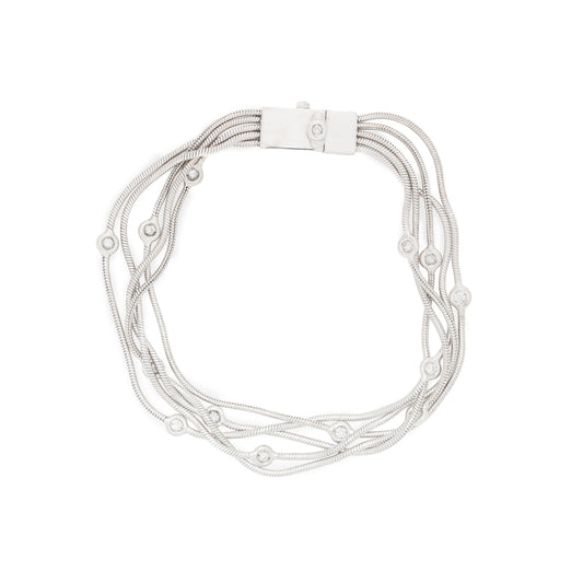 Pulseira H.Stern fios com 0,50 ct de diamantes em ouro branco