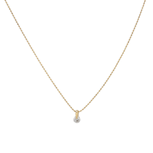 Colar ponto de luz com 0,21 ct de diamante em ouro amarelo